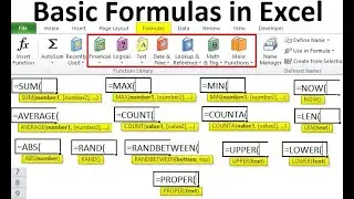 MS Excel - Formulas and Functions