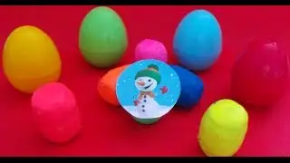 NEW 10 Surprise Eggs Play doh Plaudough KINDER Shrek Smurfs and ... :) Huevo sorpresa