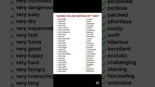 Words to use instead of 