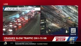 Dispatch: Multiple lanes blocked, major backups caused by crash on I-75 near Bond Hill