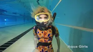 Vintage scuba girl flower neoprene wetsuit