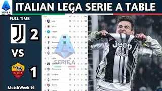 Lega Serie A Enilive | Matchweek 16 Results | Italian Lega Serie A Table Standing Updated Today 2025