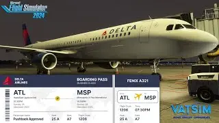 Duel VATSIM Events from Atlanta to Minneapolis, expecting blizzard conditions on landing.
