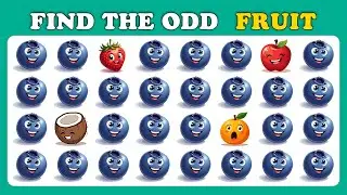 Find the ODD One Out - Fruit Edition 🍍🍎🍑 | Easy, Medium, Hard - 30 Fun Levels | Squizzer