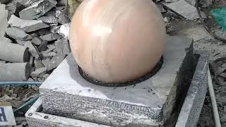 Marble Floating Ball, Spinning Stone Sphere, Round Stone Fountain Ball, Moving Granite Fountain