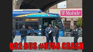 Q32 #8758 Bus Crash @ Queens Boulevard/46 St