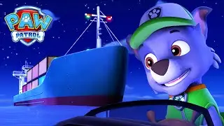 Rocky redt Zeehondeneiland van een aanvaring door een vrachtschip! | PAW Patrol Nederlands