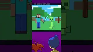 RILEY PLAYING MINECRAFT 🤣 #animation #insideout2  #головоломка #головоломка2 #minecraft