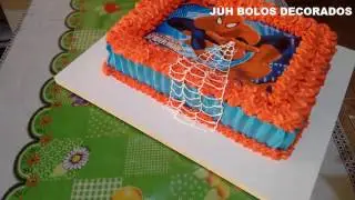 COMO DECORAR BOLO DO HOMEM ARANHA