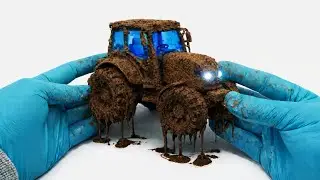 I Cleaned the Dirtiest Toy Tractor Ever &ndash; ASMR Cleaning Sounds