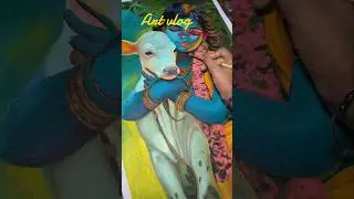 art vlog with me 🎨✨❣️|| #ytshorts #youtubeshorts #content #vlog #dailyvlog #krishnapainting #artist