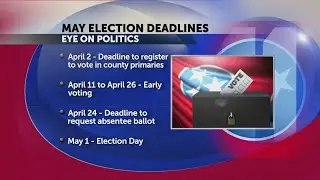 Voter registration deadline for May primary is Monday