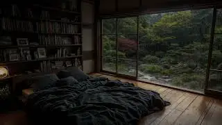 A Calm Place for Tired Minds 🌧️ Rainy Bedroom Night Ambience