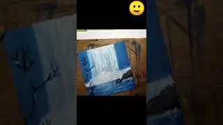A tube watercolor waterfall painting 🎨| Camel Watercolor Tube |There are 6 shade and this  is very..