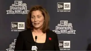 Rutgers Athletic Director Julie Hermann on Rutgers playing in 2013 Pinstripe Bowl