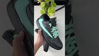 Jordan 1 Homage Split to Phantom Travis Scott Custom Detailed Look  #jordan #nike #custom #tiffany