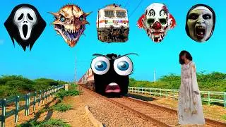 funny bhootiya train very danger face video - train horror funny video - prank videos funny - ghost