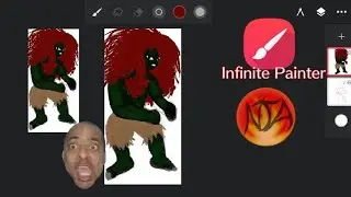 Desenhar Blanka Street Fighter Classic no Infinite Painter Android Parte 4