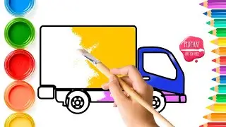 🚚🎨 How to Draw and Color a Truck | Easy Drawing for Kids