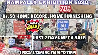 Up To 70% OFF 🔥 Rs.50 Home Furnishing Sale | Numaish End Sale | Nampally Exhibition 2026#exhibition