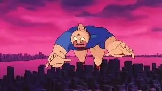 Kinnikuman defeating Akuma Shogun- Movie 6