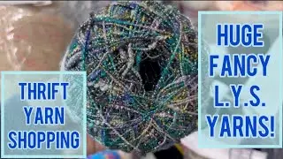 Thrift Store Yarn Shopping! High end yarns! #yarnshopping #thriftshopping #yarnlover #thriftingfinds