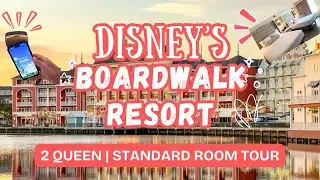 Disney's Boardwalk Resort Standard Room Tour: 2 Queen Beds
