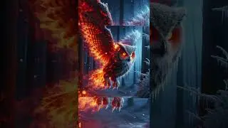 Incredible Animal Fusion: Fire and Ice Owl #shorts #short