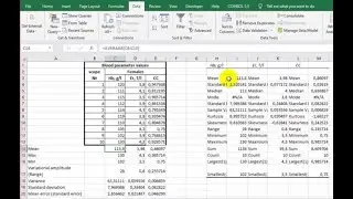 5 Basic Statistics (Excel) || AnalgINO