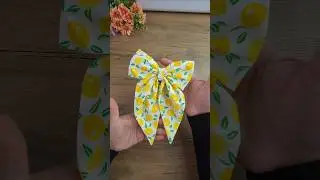 Summer Vibes: Lemon Pattern Bow #sewingproject #sewingprojects #handmade
