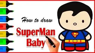 How to draw SuperMan Easy. Step By Step Tutorial #drowing #superman #howtodraw #supermandrawing
