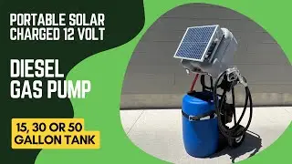 Solar Powered Portable Diesel Gas/Fuel Pump for Tractors/Equipment