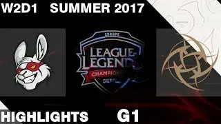 MSF vs NIP | Game 1 | HIGHLIGHTS | EU LCS SUMMER 2017 | Misfits vs Ninjas in Pyjamas