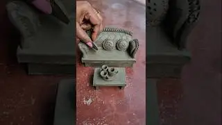 Making Mini Sofa Set With Clay #shorts