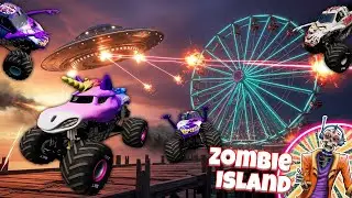 Monster Jam Rescue Mission: Saving The Ferris Wheel From Alien Invasion!