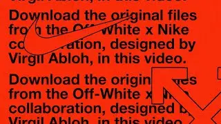 Download Original Off-White x Nike Design Files Virgil Abloh | Streetwear Hypebeast Design Tutorial