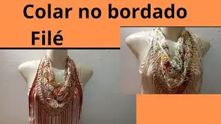 Hoje vamos fazer colar no bordado filé