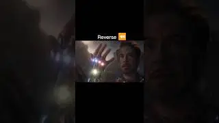 Reverse ⏪ - Tony Snap #shorts #avengers #marvel #endgame #ironman #snap #reversevideo