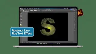 Abstract Line Ray Text Effect | Illustrator Tutorial 2026