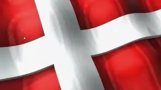 3D flag, Denmark, waving, ripple, Europe