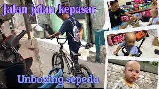 VLOG ANTAR SEKOLAH, KEPASAR DAN UNBOXING SEPEDA‼️