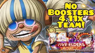 NO BOOSTERS TEAM VS Five Elders Blitz Battle! 4.11x boost! [OPTC]
