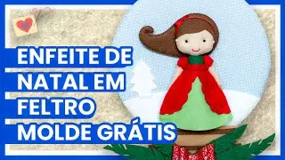 Enfeite de Natal em Feltro com Molde | passo a passo com Larissa Amaral
