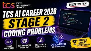 TCS AI Career 2026 || Stage 2 Coding Questions & Answers  || Must Watch 🚀