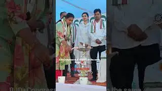 BJP MLA Prakash Sethi Congress MLA Sofia Firdous & BJD mayor Subhash Singh on the same stage