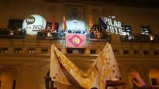 Chupinazo de las fiestas del Pilar y fuegos artificiales