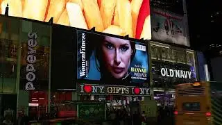 NYC street activation with LED billboard for Womens Fitness