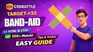 Master the Overlapping Shapes || CSSBattle #32 - Band-Aid (100% Match)