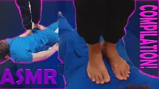ASMR - back cracking with feet only COMPILATION!