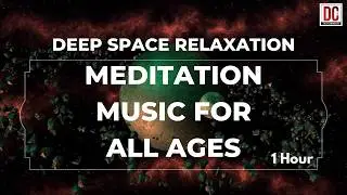 1 Hour Full HD Blue Galaxy Meditation Music for Babies and Parents | Deep Relaxation in Cosmic Space